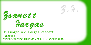 zsanett hargas business card